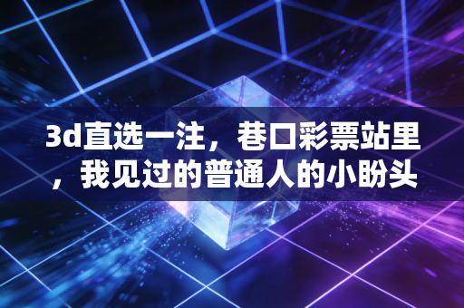 3d直选一注，巷口彩票站里，我见过的普通人的小盼头与活法