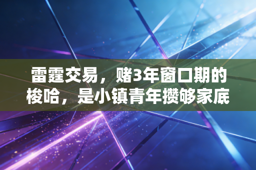 雷霆交易,赌3年窗口期的梭哈,是小镇青年攒够家底后的破釜沉舟 雷霆交易,赌3年窗口期的梭哈,是小镇青年攒够家底后的破釜沉舟