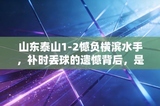 山东泰山1-2憾负横滨水手,补时丢球的遗憾背后,是中超球队亚冠突围的真实缩影 山东泰山1-2憾负横滨水手,补时丢球的遗憾背后,是中超球队亚冠突围的真实缩影