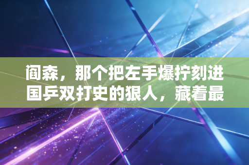 阎森,那个把左手爆拧刻进国乒双打史的狠人,藏着最软的温柔 阎森,那个把左手爆拧刻进国乒双打史的狠人,藏着最软的温柔