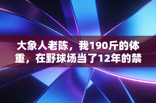 大象人老陈，我190斤的体重，在野球场当了12年的禁区守护神