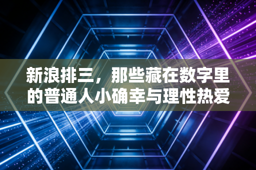新浪排三,那些藏在数字里的普通人小确幸与理性热爱 新浪排三,那些藏在数字里的普通人小确幸与理性热爱
