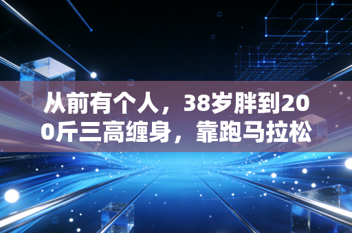 从前有个人,38岁胖到200斤三高缠身,靠跑马拉松把自己活成了小区名人 从前有个人,38岁胖到200斤三高缠身,靠跑马拉松把自己活成了小区名人