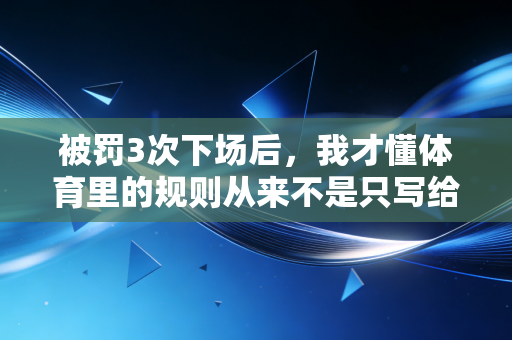 被罚3次下场后，我才懂体育里的规则从来不是只写给职业球员的