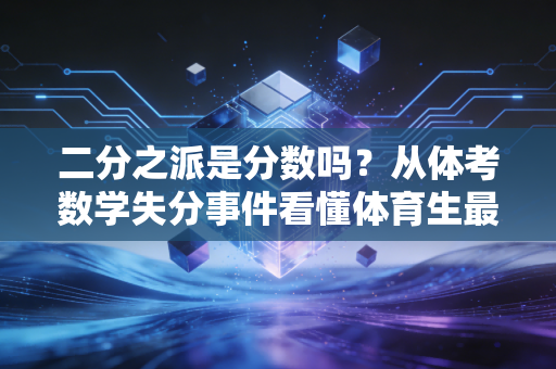 二分之派是分数吗？从体考数学失分事件看懂体育生最容易踩的认知陷阱