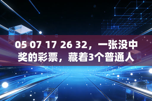 05 07 17 26 32,一张没中奖的彩票,藏着3个普通人的体育小梦想 05 07 17 26 32,一张没中奖的彩票,藏着3个普通人的体育小梦想