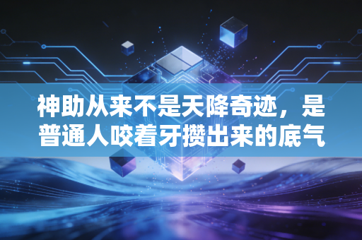 神助从来不是天降奇迹,是普通人咬着牙攒出来的底气 神助从来不是天降奇迹,是普通人咬着牙攒出来的底气