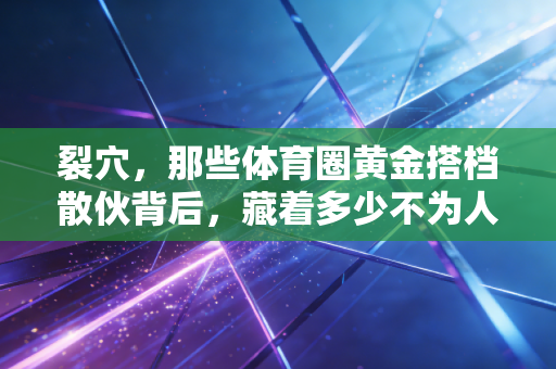 裂穴,那些体育圈黄金搭档散伙背后,藏着多少不为人知的意难平 裂穴,那些体育圈黄金搭档散伙背后,藏着多少不为人知的意难平