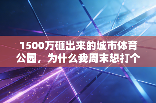 1500万砸出来的城市体育公园,为什么我周末想打个球还是要抢3天? 1500万砸出来的城市体育公园,为什么我周末想打个球还是要抢3天?