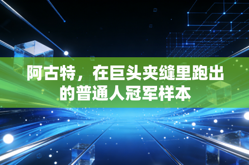 阿古特，在巨头夹缝里跑出的普通人冠军样本