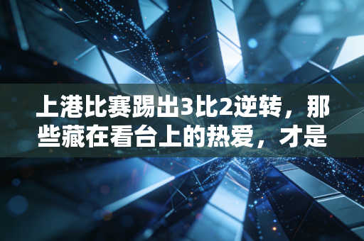 上港比赛踢出3比2逆转，那些藏在看台上的热爱，才是足球最动人的注脚