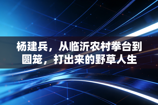 杨建兵,从临沂农村拳台到圆笼,打出来的野草人生 杨建兵,从临沂农村拳台到圆笼,打出来的野草人生