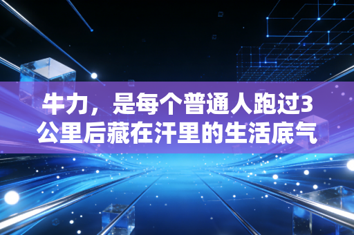 牛力,是每个普通人跑过3公里后藏在汗里的生活底气 牛力,是每个普通人跑过3公里后藏在汗里的生活底气