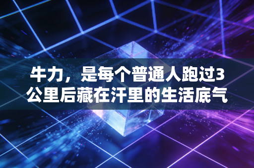 牛力，是每个普通人跑过3公里后藏在汗里的生活底气
